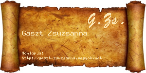 Gaszt Zsuzsanna névjegykártya